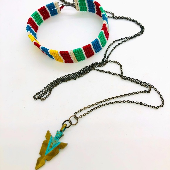Vintage Southwestern Bracelet & Arrow Necklace - Picture 3 of 8